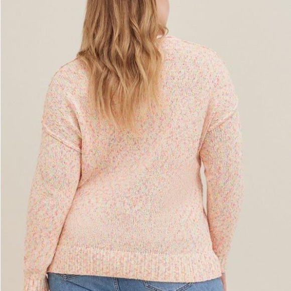 Torrid Flamingo marled cotton Pullover Sweater - Picture 4 of 9